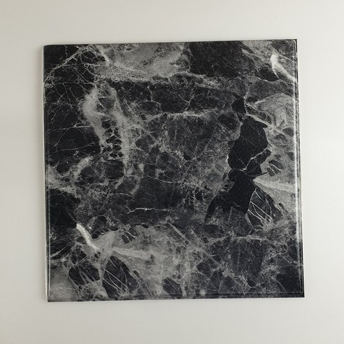 꾸미 접착식 마블 폼타일 28 x 28 cm, 리얼블랙, 40개