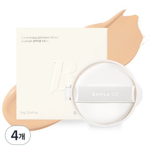 바닐라코 커버리셔스 얼티밋 화이트 쿠션 파운데이션 리필 14g, 23 미디엄, 4개