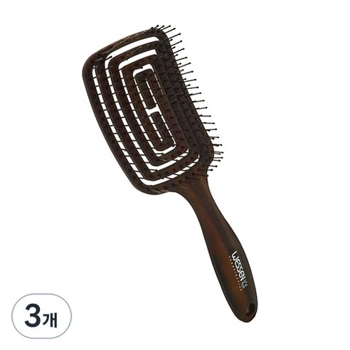 웨신 쓰담 나이테 플라핀 헤어브러쉬, 혼합색상, 3개