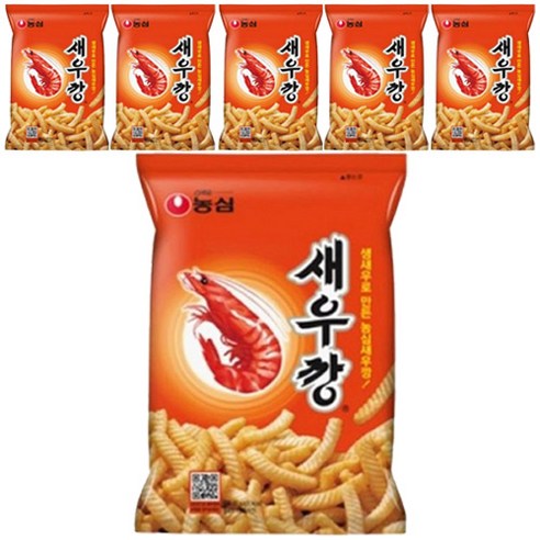 농심 새우깡, 180g, 6개