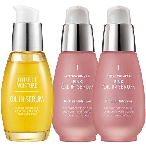 참존 오일 인 세럼 더블 모이스처 + 링클 핑크 2p 세트, 30ml, 1세트