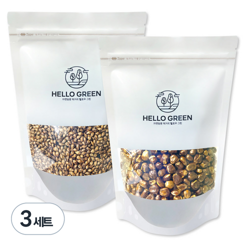 헬로우그린 옥수수차 500g + 보리차 400g 세트, 3세트