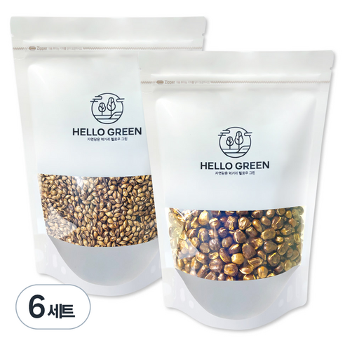 헬로우그린 옥수수차 500g + 보리차 400g, 2개입, 6세트