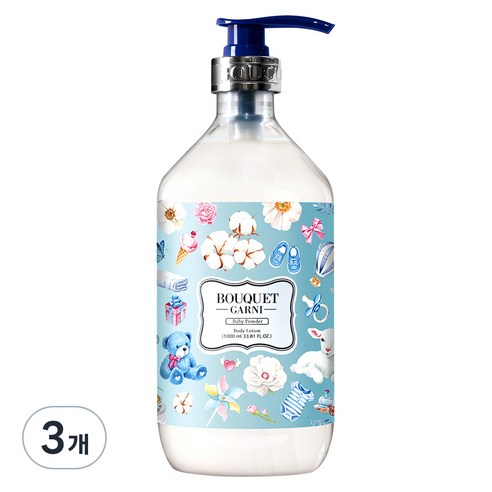 부케가르니 바디로션 베이비파우더, 1L, 3개