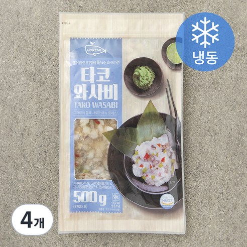 고래미 타코와사비 (냉동), 500g, 4개