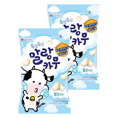 롯데제과 말랑카우 밀크, 79g, 1개입