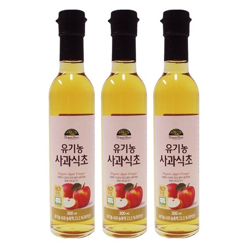 오가닉스토리 유기농 사과식초, 300ml, 3개