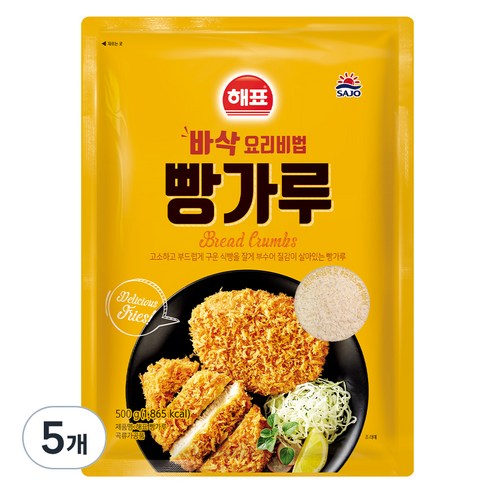 해표 빵가루, 500g, 5개