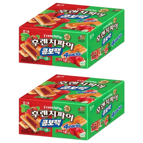 해태제과 후렌치파이 콤보팩, 768g, 2개