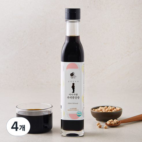 순창문옥례식품 아이사랑 우리콩간장, 4개, 250ml