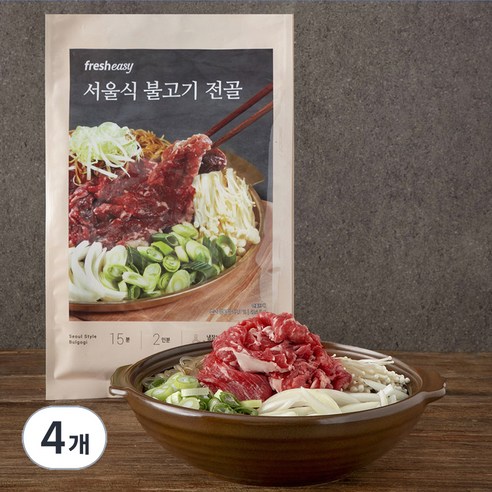 프레시지 서울식 불고기 전골 밀키트 2인분, 424.5g, 4개