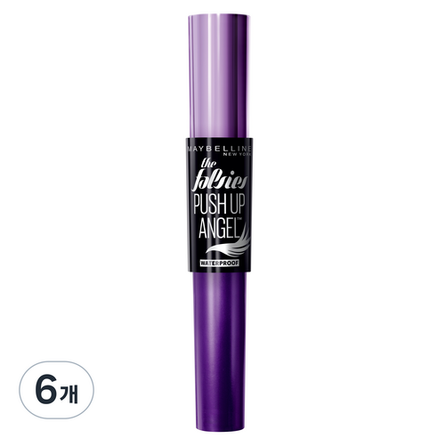 메이블린 뉴욕 폴시 푸쉬 업 엔젤 마스카라 9.7ml, 6개