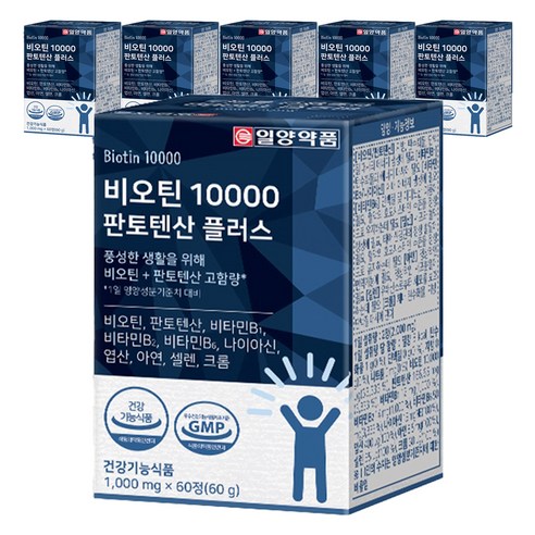 일양약품 비오틴 10000 판토텐산 플러스, 60정, 6개