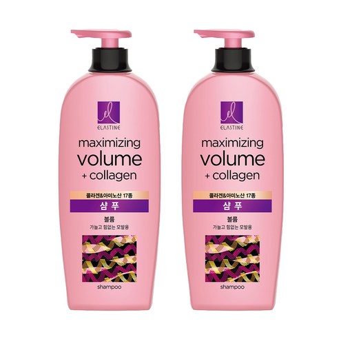 엘라스틴 콜라겐 볼륨 샴푸, 680ml, 2개