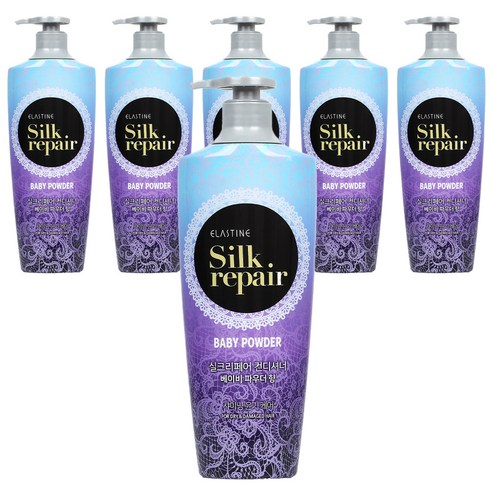 엘라스틴 실크 리페어 컨디셔너 베이비 파우더향, 550ml, 6개