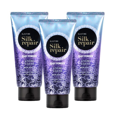엘라스틴 실크리페어 샤이닝 트리트먼트 베이비 파우더향, 300ml, 3개