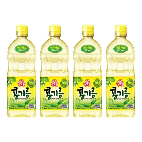 오뚜기 콩기름, 500ml, 4개
