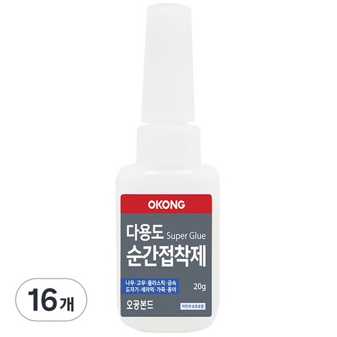 오공 다용도 순간접착제 20g, 16개