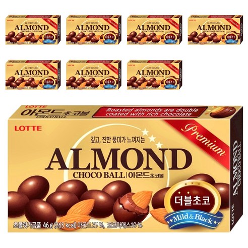 롯데웰푸드 아몬드 초코볼, 46g, 8개