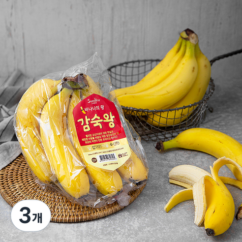 스미후루 감숙왕 바나나, 1.2kg, 3개