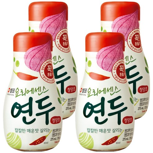 샘표 요리에센스 연두 청양초, 275ml, 4개