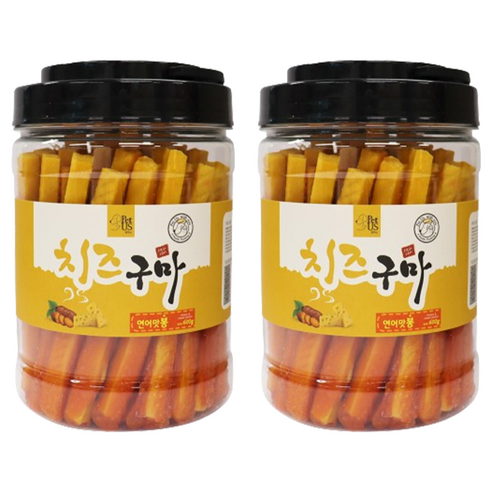펫어스 강아지 치즈구마 봉, 연어, 600g, 2개