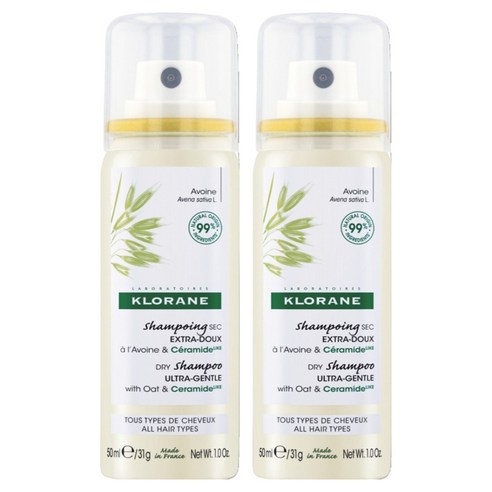 클로란 오트 & 세라마이드 저자극 드라이샴푸, 50ml, 2개