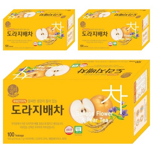 우리차 도라지배차, 1g, 100개입, 3개