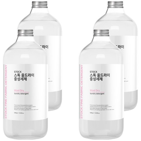 STOCK 울드라이 중성세제 본품, 1000ml, 4개