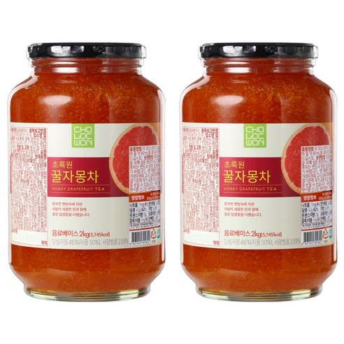 초록원 꿀자몽차, 2kg, 1개입, 2개