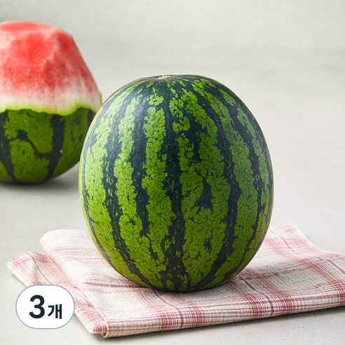 광식이농장 애플수박, 1kg 미만, 3개