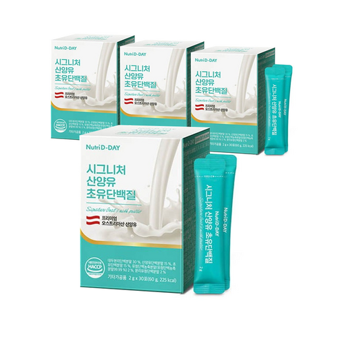 뉴트리디데이 시그니처 산양유 초유 단백질 분말 30p, 60g, 4개