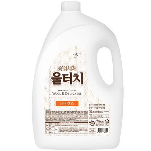 울터치 중성세제 본품, 4L, 1개