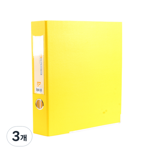 알파 에코프랜드리 합지D링바인더 A4 3공 5cm, 노랑, 3개