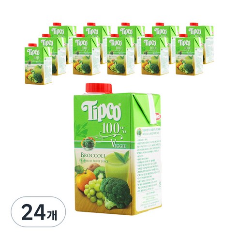 팁코 브로콜리 혼합 주스, 500ml, 24개