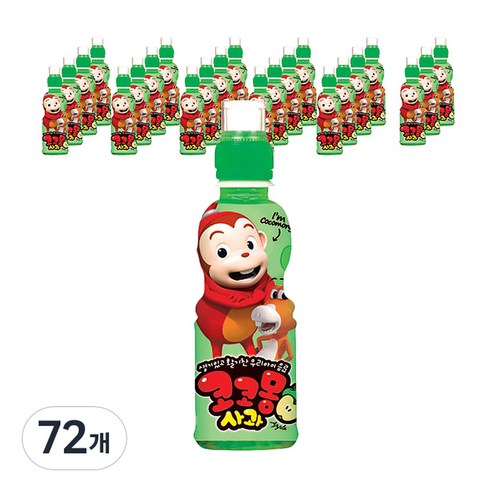 웅진 코코몽 사과 음료, 200ml, 72개