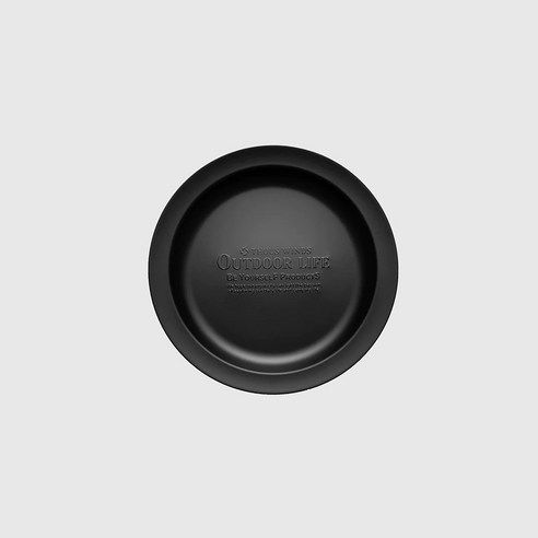 ThousWinds 캠핑 디너 플레이트, 블랙, 1개