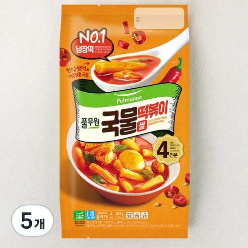 풀무원 국물떡볶이 4인분, 847g, 5개
