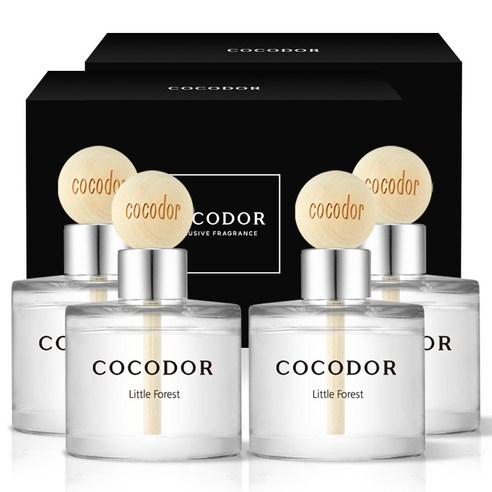 코코도르 우드볼 차량용 디퓨저 50ml 2개입, 리틀포레스트, 2개