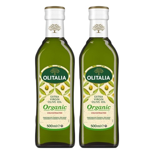 올리타리아 유기농 엑스트라버진 올리브유, 500ml, 2개
