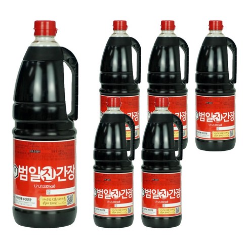 범일 진간장, 1.7L, 6개