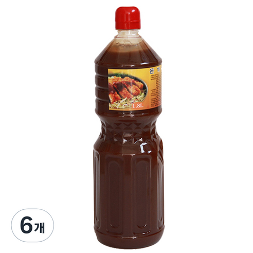 딜리셔스마켓 돈까스 소스, 1.8L, 6개