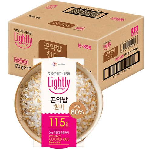 대상 라이틀리 곤약 현미 즉석밥 용기형, 170g, 10개