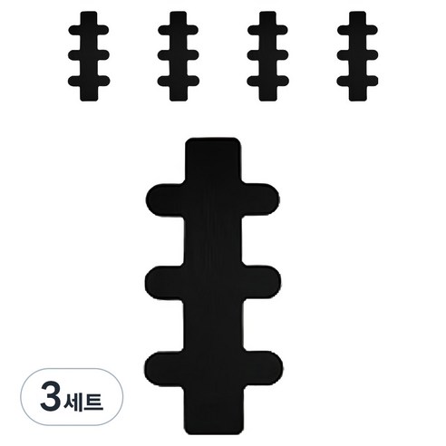 스포츠 테이핑 발꿈치 다리 근육패치 블랙, 3세트, 5개입
