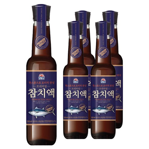 사조 프리미엄 참치액, 550ml, 5개