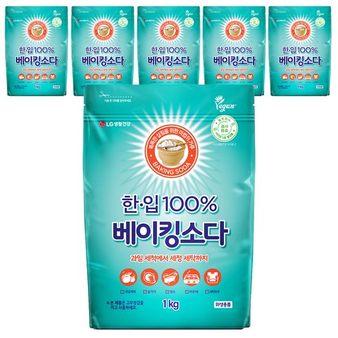 한입 베이킹소다 알파, 1kg, 6개