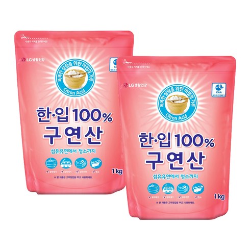 한입 100% 구연산, 1kg, 2개