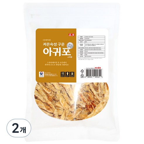 미다몰 저온숙성 구운 아귀포, 300g, 2개