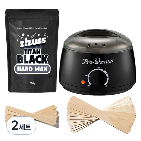 지저쓰 타이탄블랙 워머기키트B + 왁싱키트 세트 모든부위용, 200g, 2세트