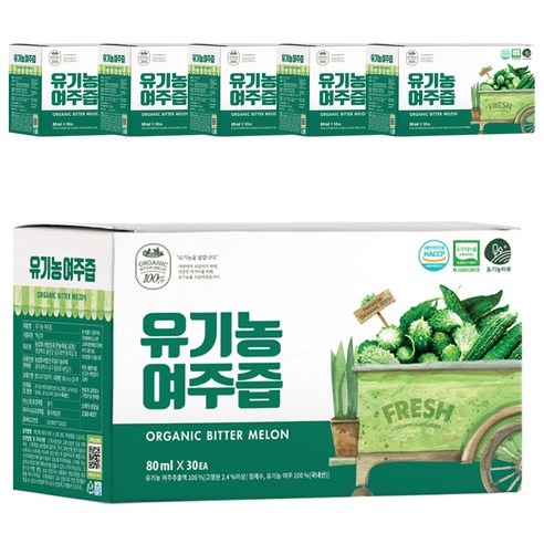 유기농마루 여주즙 30p, 2400ml, 6개